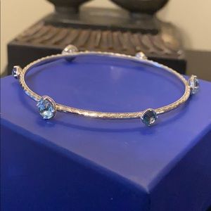 Tacori sky and London blue topaz bangle bracelet